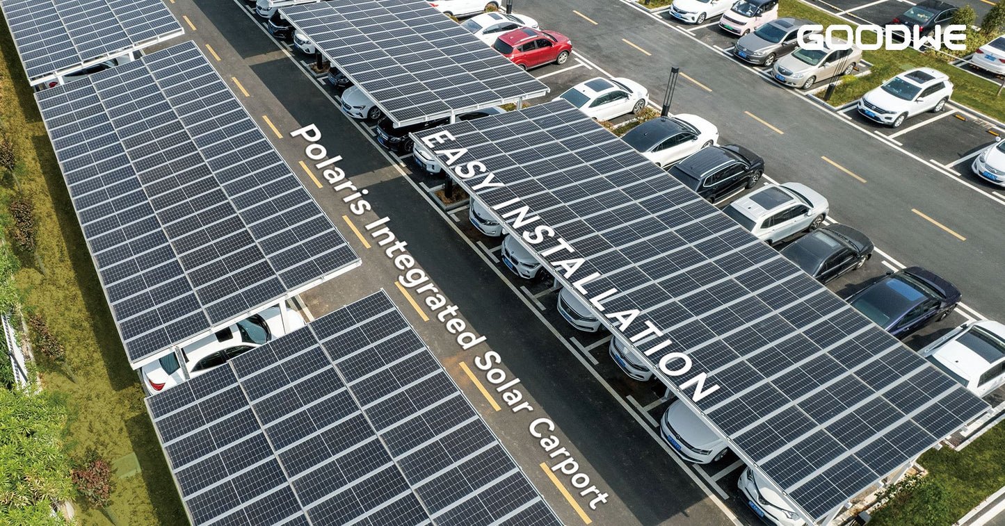 Single sided Solar Power Car Port