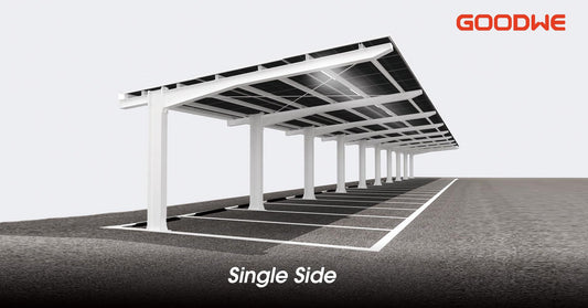 Single sided Solar Power Car Port
