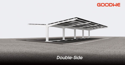 Double Sided Solar Power Car Port