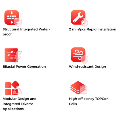 Double Sided Solar Power Car Port